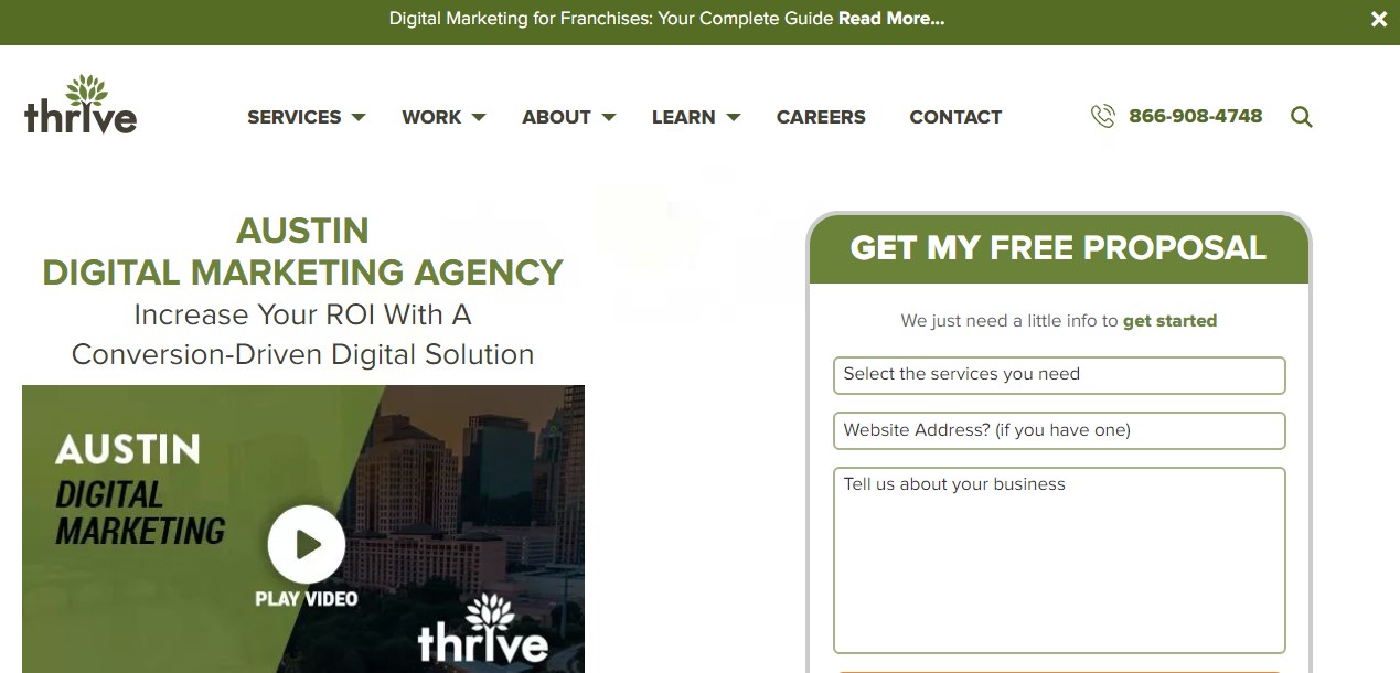 thrive dijital ajansı austin pazarlama hizmetleri